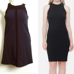 Mango Blue Sheath Dress Sleeveless Halter for Size XS Office Work Career